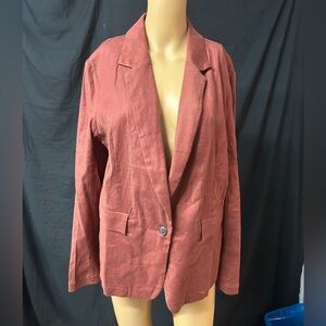 Amour Vert Tobie Femme Fete Linen Blazer Jacket size medium